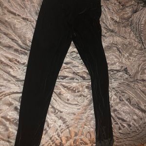 Size medium black velvet leggings